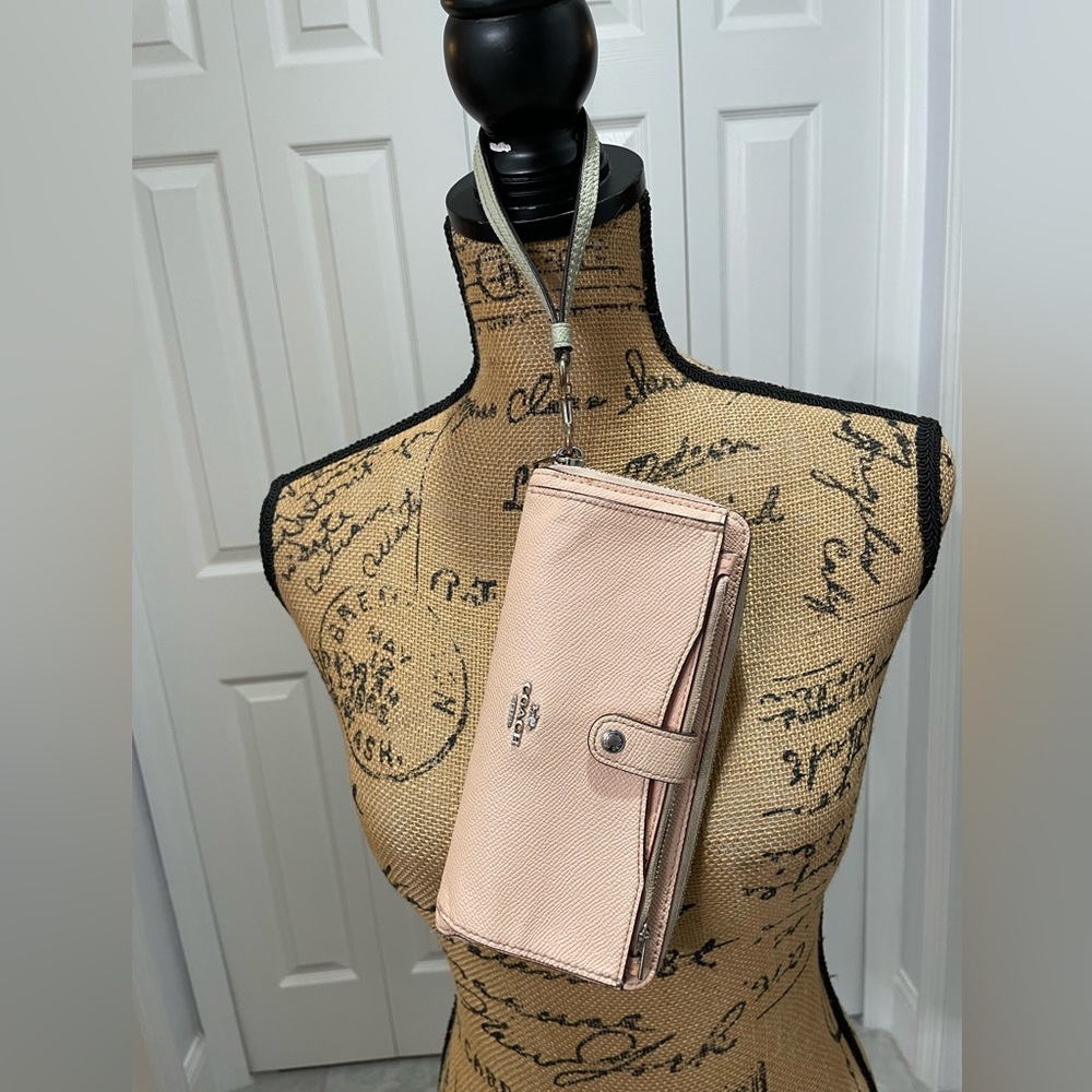 Coach Light Pink Wristlet Clutch